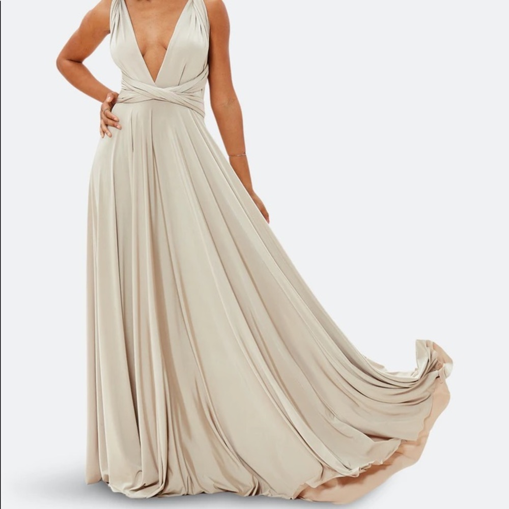Reformation Beige Maxi Dress